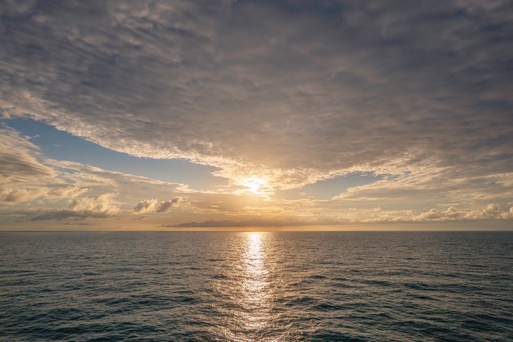 Sunset over open water, photograph 3