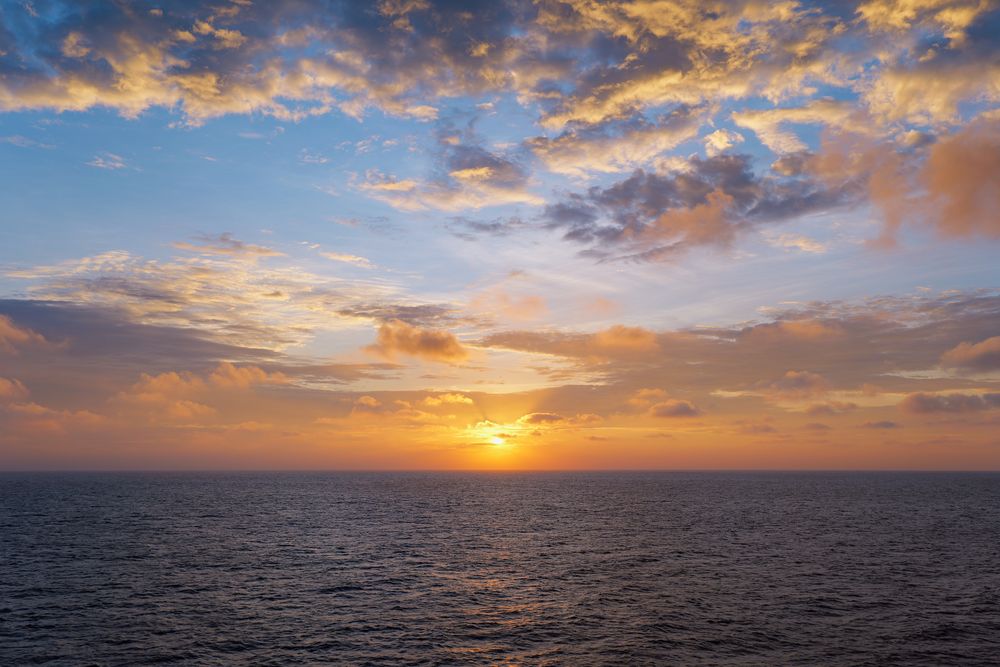 Sunset over open water, photograph 7